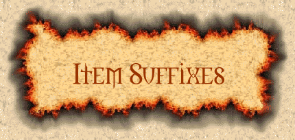 Item Suffixes