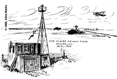 Intermediate landing field, Omaha-Chicago route