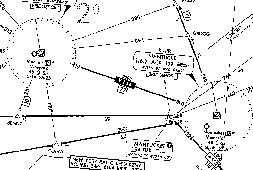 IFR Chart excerpt near Nantucket