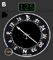 RMI, 175° hdg, 125° bearing