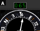 RMI, 055° hdg, 065° bearing