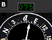 RMI, 065° hdg, 075° bearing