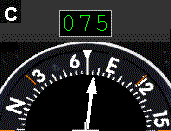 RMI, 070° hdg, 075° bearing