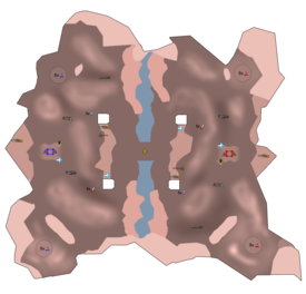 Canyon's weapon and power-up locations.