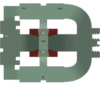 Insidious' weapon and power-up locations.