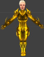 A gold light Liandri Angel skin, probably the inspiration of an UT2004 loading screen